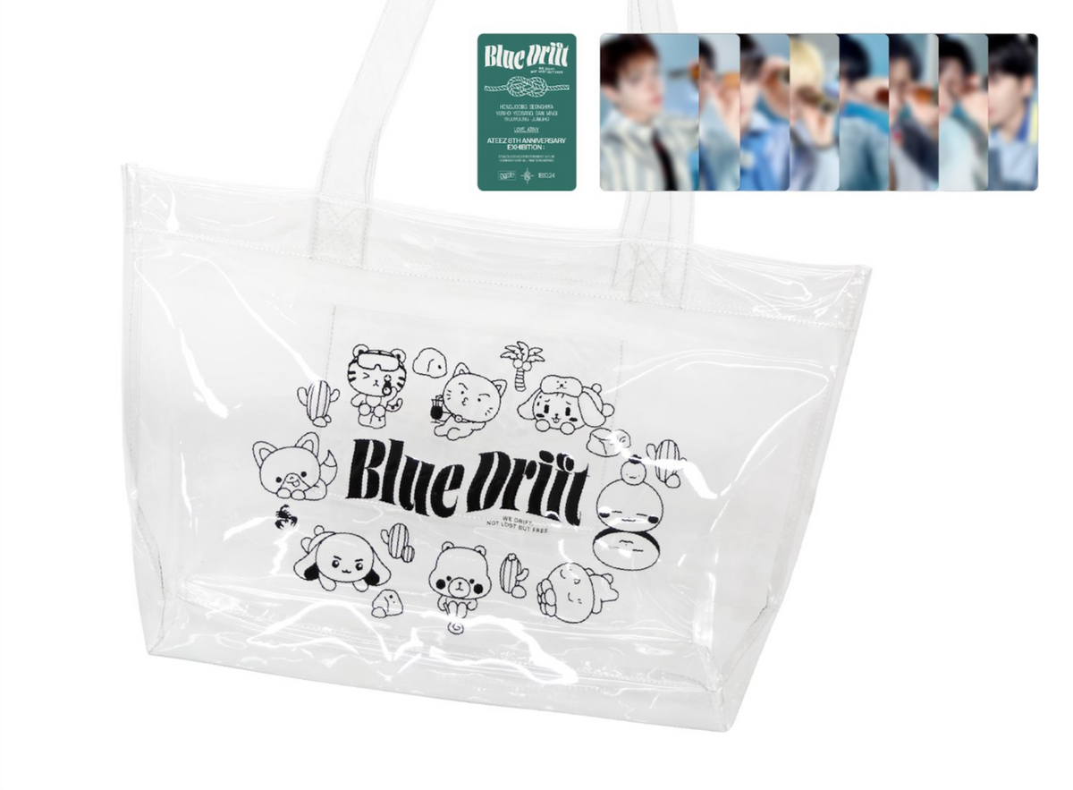 ATEEZ 8th Anniversary Exhibition Blue Drift - Clear shopper bag