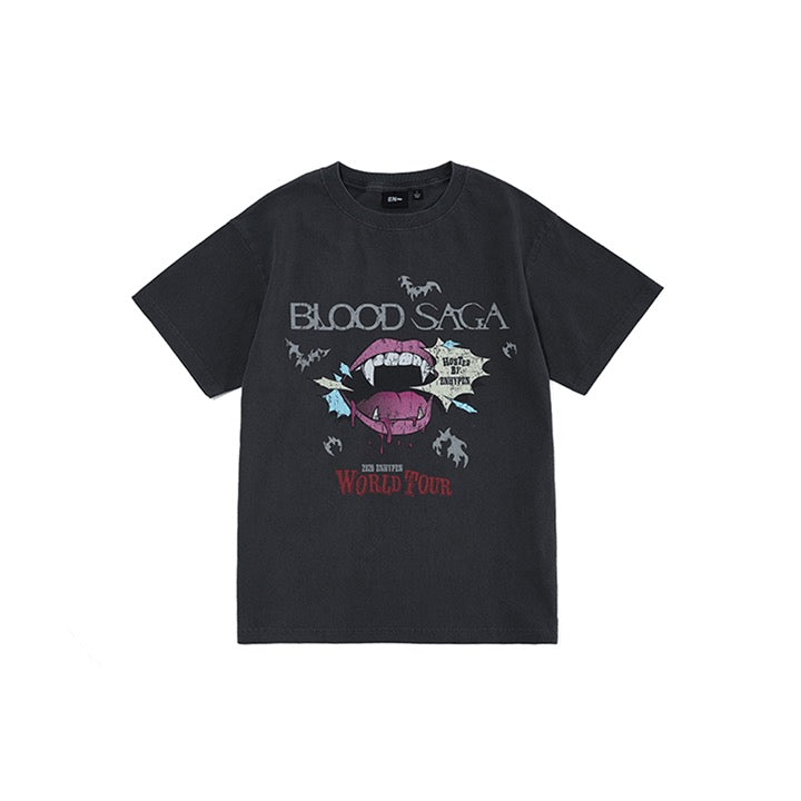 ENHYPEN BLOOD SAGA T-shirt (noir charbon)