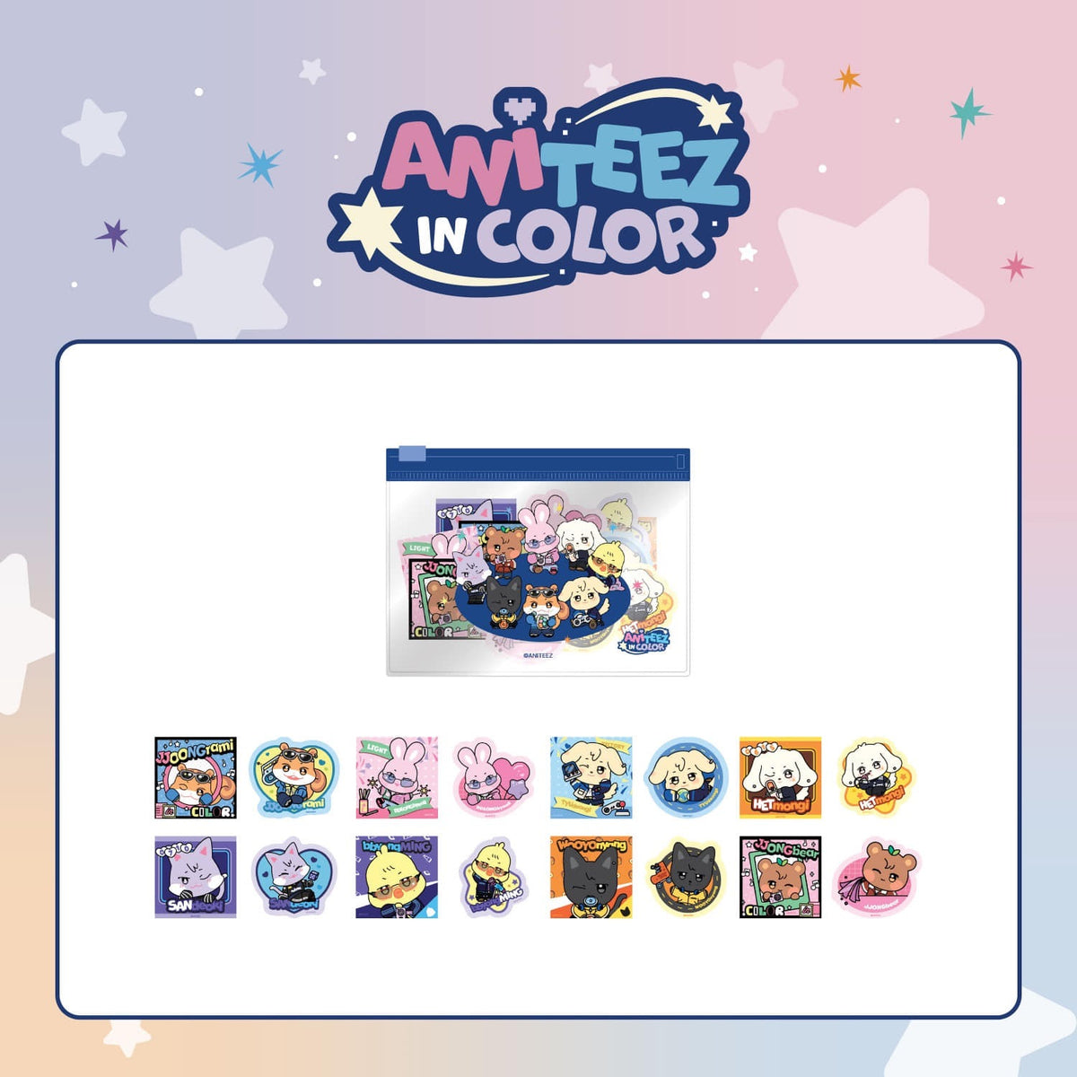 [ANITEEZ IN COLOR] Set de stickers