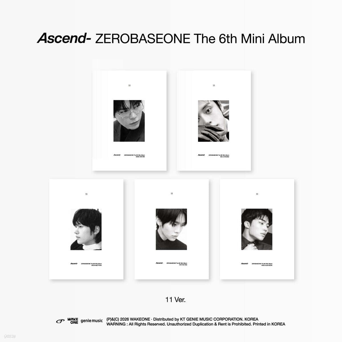 ZEROBASEONE - The 6th Mini Album [Ascend-] 11 Ver.