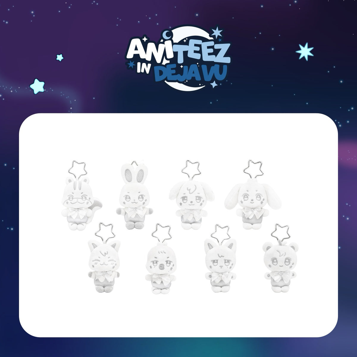 [ANITEEZ IN DEJA VU] Silver ANITEEZ plush keyring